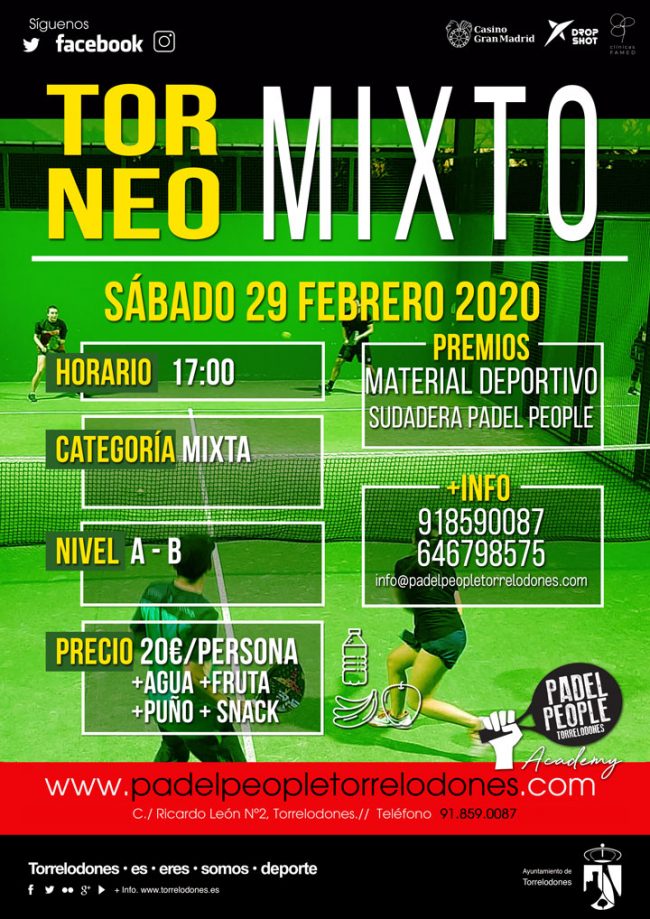 TORNEO MIXTO 29FEB20