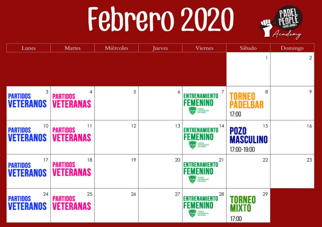 agenda febrero 2020