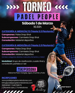 TORNEO PADEL PEOPLE 1 MARZO 25