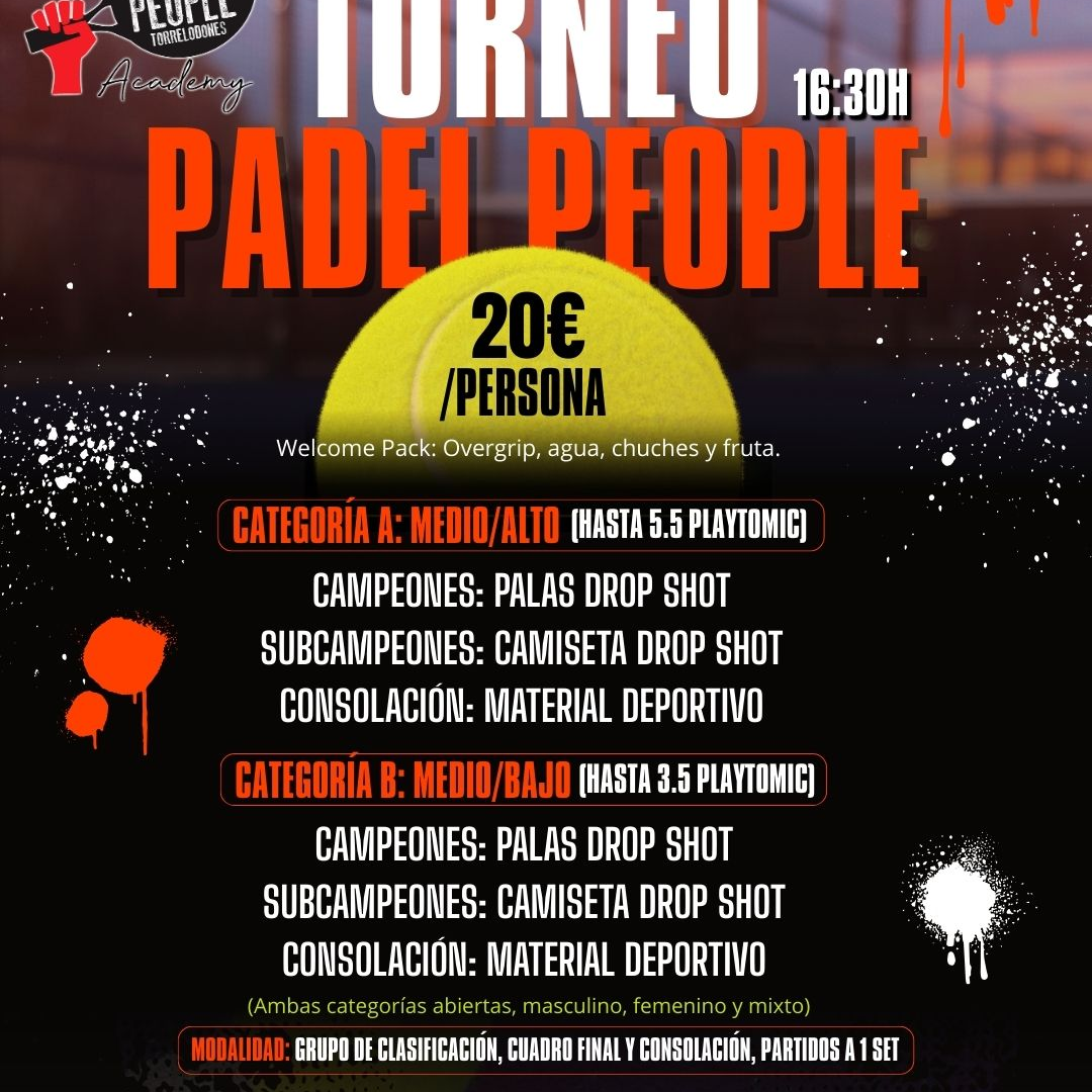 TORNEO PADEL PEOPLE 2/09/25
