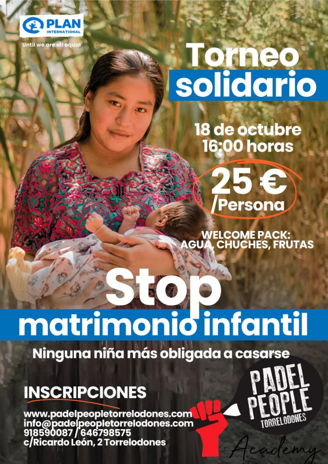 TORNEO SOLIDARIO STOP MATRIMONIO INFANTIL