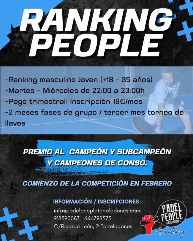 ranking masculino joven people